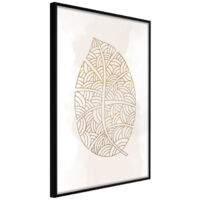 Affiche Murale Encadrée "Leaf Veins" 30 x 42 cm Noir