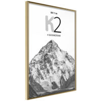 Affiche Murale Encadrée "Peaks of the World K2" 40 x 60 cm Or