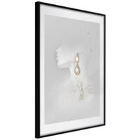 Affiche Murale Encadrée "Jewelry is the Best Gift" 21 x 30 cm Noir