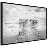 Affiche Murale Encadrée "Old Pier" 45 x 30 cm Noir