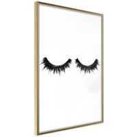 Affiche Murale Encadrée "False Eyelashes" 30 x 42 cm Or