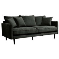 Canapé 3 Places en Velours "Candice" 194cm Gris