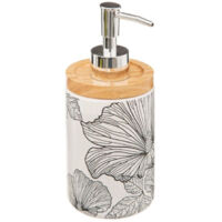 Distributeur de Savon "Blackflora" 18cm Blanc