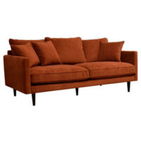 Canapé 3 Places en Velours "Candice" 194cm Ambre