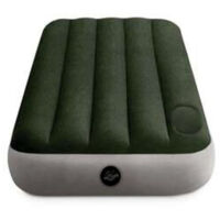 Intex – Matelas gonflable 1 personne 191 x 76 x 22 cm – Vinyle floqué rayonne – Gonfleur à pied inclus – Technologie Fiber Tech