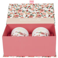 Coffret 2 Bougies Parfumées "Maman Chérie" 8cm Rose