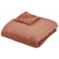 Plaid Flanelle Enfant Berlingot 75x100cm Terracotta
