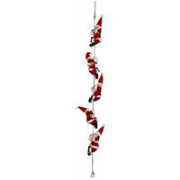 Paris Prix - Guirlande De Noël santa Grimpeur 110cm Rouge