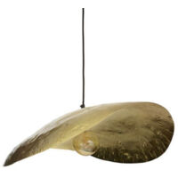 Atmosphera – Lampe suspension métal 80cm or – Finition dorée – Douille E27 – Câble 100cm – Pour intérieur moderne et élégant
