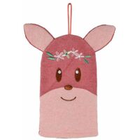 Paris Prix - Gant De Toilette Bébé forêt Magique 21cm Rose