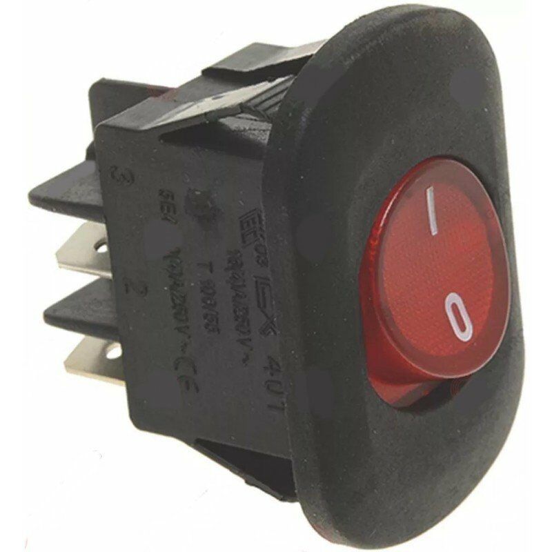 Interruttore bipolare luminoso rosso 16A 250 V Standard