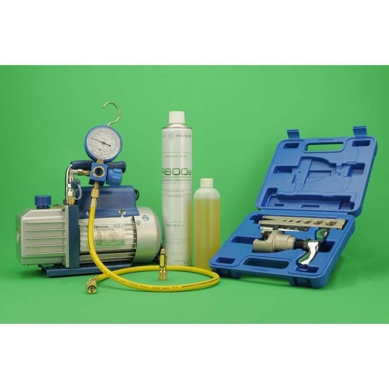 4CFM 1/4HP Pompa Vuoto Condizionatore con Manometro Kit Strumento Vacuum  Pump