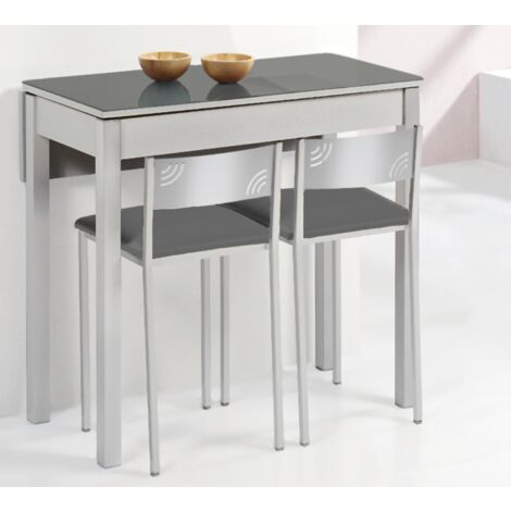 Mesa de cocina extensible Marta con cajón | Dimensiones : 90 x 50 cm