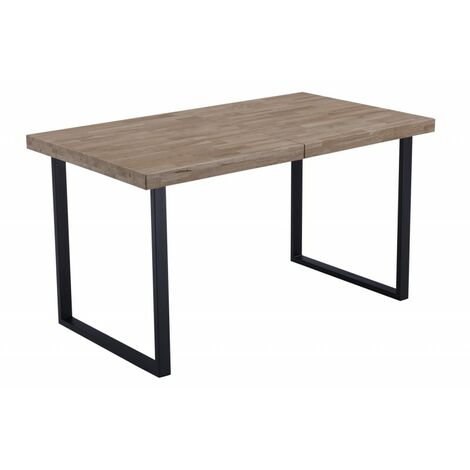 Mesa de Comedor Xenia Extensible tipo libro de 90x90 cm Gris / Grafito