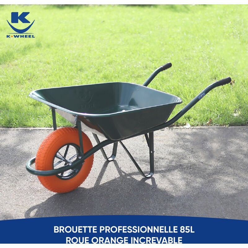 Brouette KELI 75L Roue Increvable - Chariot Transport Professionnel Fabriqué En France