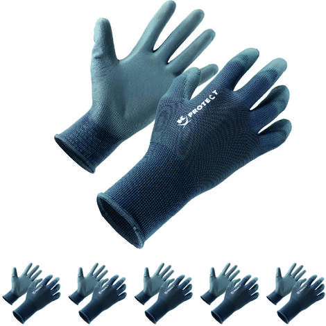 KELI - Lot 5 Gants PU Gris T11 (1/5)