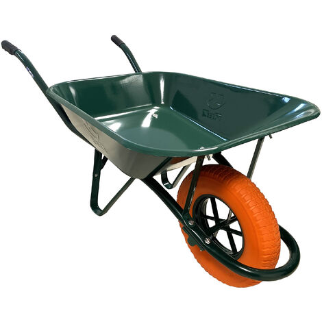 KELI - Brouette Tubulaire Roue Increvable, 85L, Chariot de Transport, Poignées Ergonomiques, Usage Intensif, Acier Galvanisé