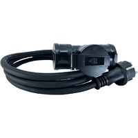 Multiprise professionnelle 3 prises à clapet IP44 – Câble H07RN 1,5m 3G2.5mm² – Protection contre l'humidité pour chantiers extérieurs – Keli