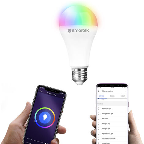 ANTELA Ampoule Connectée WiFi E14 A60 9W Ampoule LED Intelligente RGB+CCT  2700K-6500K Compatible avec Alexa, Google Home, Commande Vocale, 2 PCS :  : Luminaires et Éclairage