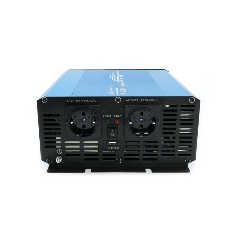 Spannungswandler FS1500D 24V 1500/3000 Watt Reiner Sinus BLAU m. Display FS  Serie LiFePO4 Lithium AGM Gel Blei Inverter Wechselrichter: :  Elektronik & Foto