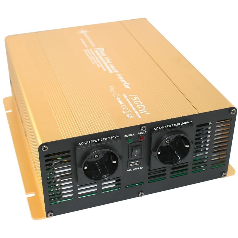 Spannungswandler NP 24V 1500 Watt Power USB 2.1A reiner SINUS Gold Edition