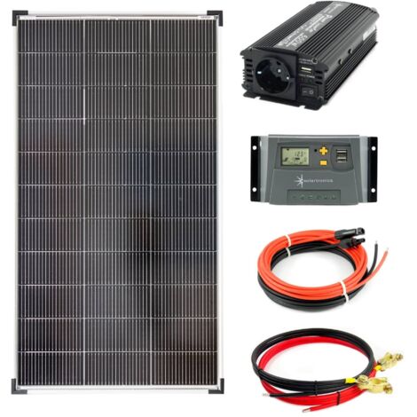 Komplettset 1x120 Watt Solarmodul 1070x585 NM600 Watt Wandler 10A Laderegler Photovoltaik Inselanlag