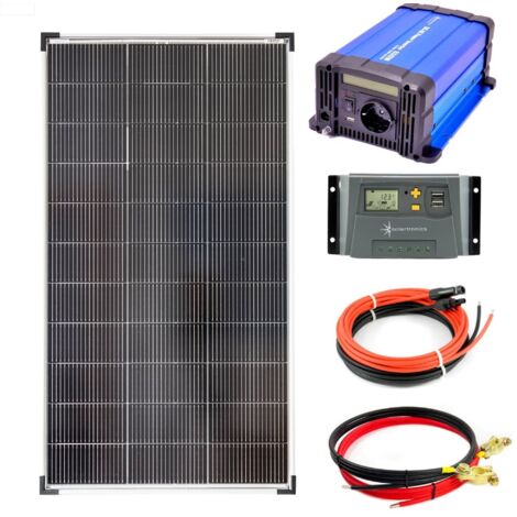 Komplettset 1x120 Watt Solarmodul 1070x585 600 Watt FS600D12V Wandler 10A Laderegler Solaranlage
