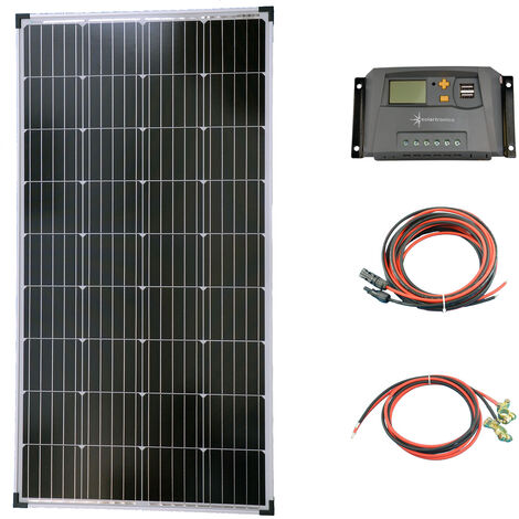 Solaranlage Komplettset SOLARTRONICS 1x130 Watt Solarmodul + Laderegler