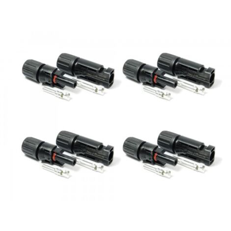 1 bis 50 Paar Solar Stecker für Solarkabel 4-6 mm² PV Stecker kompatibel mit MC4 4 Paar