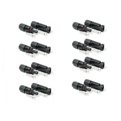 1 bis 50 Paar Solar Stecker für Solarkabel 4-6 mm² PV Stecker kompatibel mit MC4 8 Paar