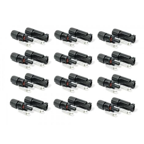 1 bis 50 Paar Solar Stecker für Solarkabel 4-6 mm² PV Stecker kompatibel mit MC4 12 Paar