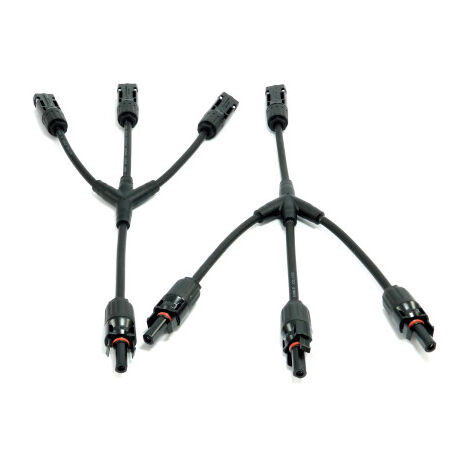 1 - 6 fach Solarstecker kompatibel mit MC4 Solarkabel Y-Verteiler für Solaranlage 3 fach Kabel