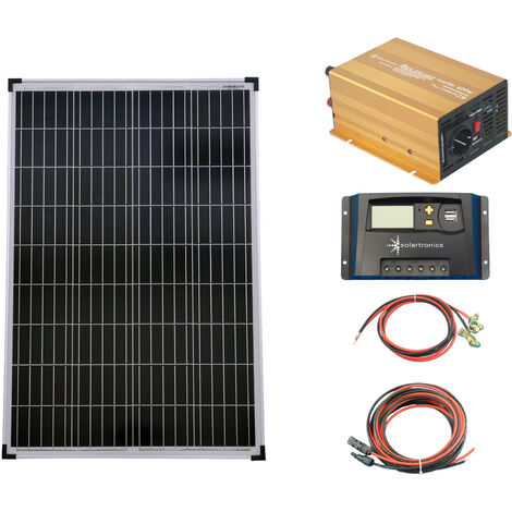 Solar Set 600 Watt Wandler 10A Laderegler Kabel Photovoltaik