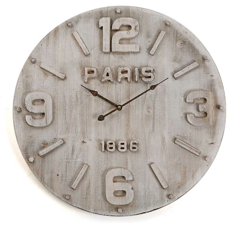 Versa Mitchell Orologio da parete Decorativo per cucina, soggiorno, sala da  pranzo o camera da letto, Misure (A x L x l) 60 x 4,5 x 60 cm, Legno,  Colore Grigio