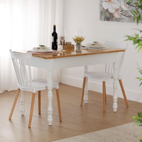 Tavolo Da Pranzo Quadrato VERSA Priya – 80x80 Cm, Piano In Vetro E Base In Legno, Marrone, Per Cucina E Giardino - 3