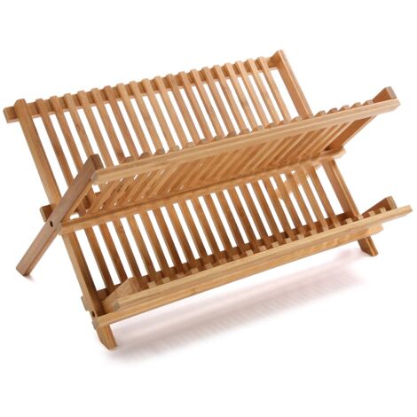 Versa Scolapiatti in bambù Stile Rustico, Misure (H x L x L) 23