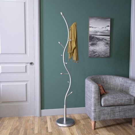 Versa Swindon Appendiabiti da terra in stile Minimalista, Attaccapanni da  terra per Ingresso, con 9 ganci o appendiabiti , Misure (A x L x l) 185 x  32 x 32 cm, Metallo, Colore Grigio