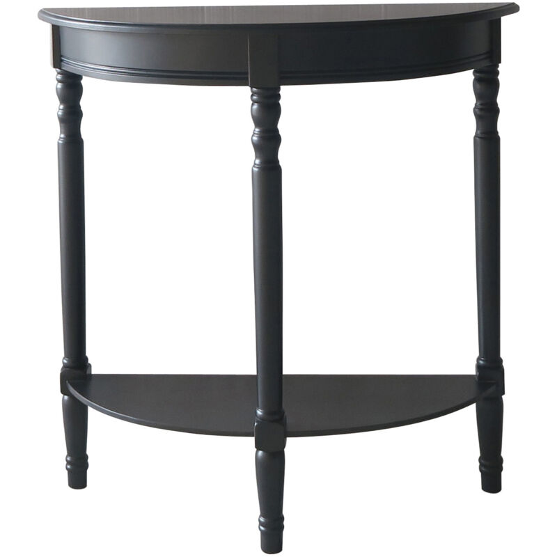Premier Housewares Heritage Half Moon Black Console Table
