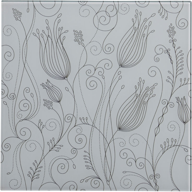 Premier Housewares Tulip White Frame Glass Print