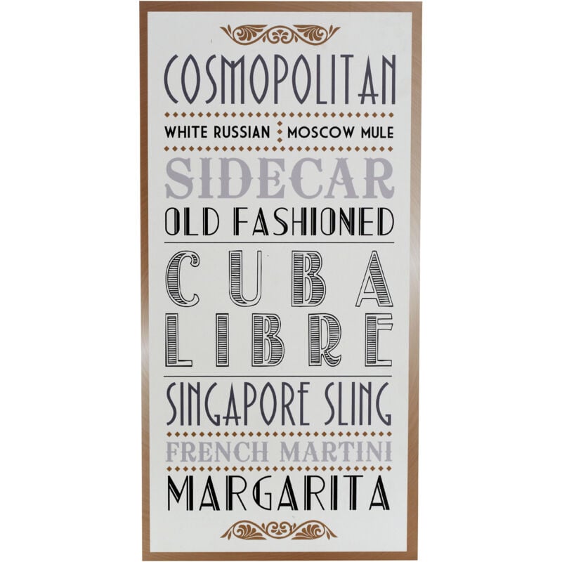 Premier Housewares Cocktail Wall Plaque