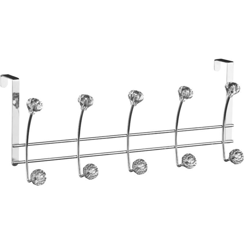 Premier Housewares Over Door Clear Diamantes 10 Hook Hanger - Technical View