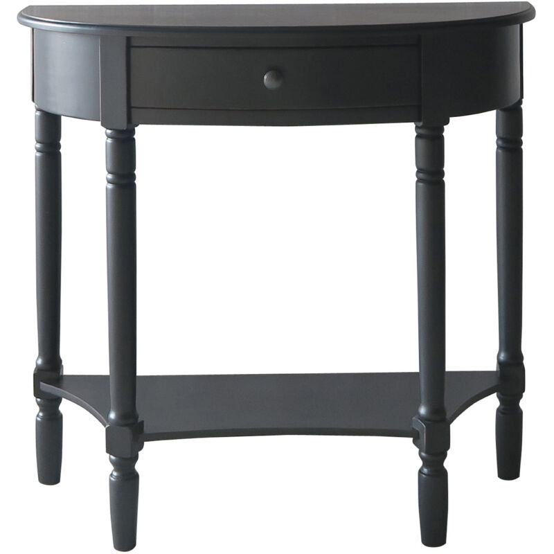 Premier Housewares Heritage Black 1 Drawer Console Table