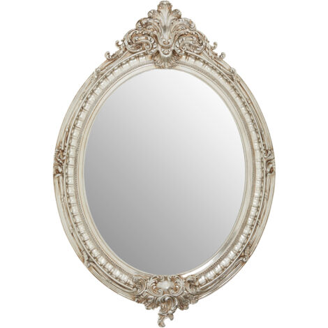 Premier Housewares Juliet Champagne Oval Framed Wall Mirror (1/5)