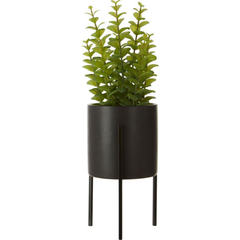 Interiors by Premier Minimalist Thyme, Versatile Thyme With Leaves And Decorative Classic Comcrete Planter For Artificial Flowers (1/5)