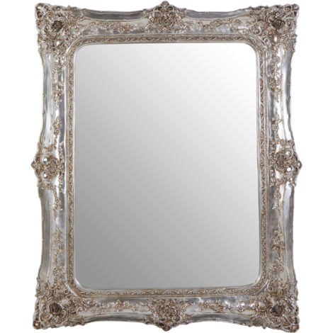 Marseille champagne baroque style wall mirror – Distressed metallic finish – For stately decors – Exquisite ornate detailing – Premier Housewares (1/5)