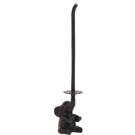 Interiors By Premier Elegant Black Elephant Toilet Roll Holder, Classic Toilet Roll Holder For Washroom, Durable Roll Holder (1/4)