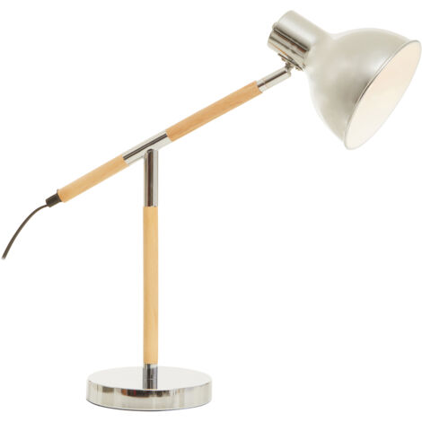 Interiors by Premier Chrome Finish Table Lamp, Adjustable Height Lamp, Easy-to-Use Chrome Table Lamp, Focused Office Lamp (1/5)