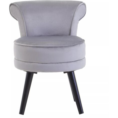 Interiors by Premier Grey Velvet Chair, Enchanting Sleep Swivel chair, Easy to Assemble Borg Chair, Comfy Office Chair