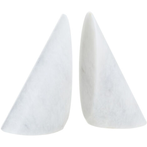 Interiors by Premier White Marble Bookends,Easy Accessible Antique Bookend, Easy to Clean White Marble Bookend (1/5)
