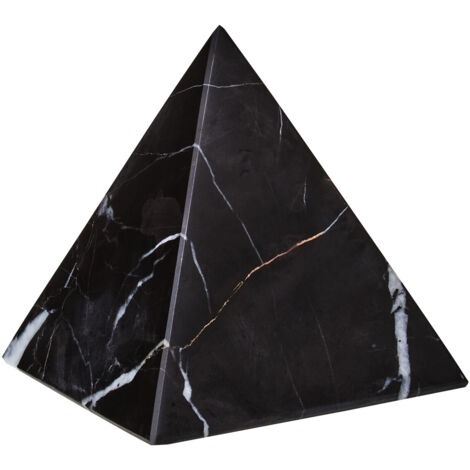 Interiors by Premier Marble Pyramid Ornament,Durable & Long-lasting Black Ornament, Easy to Clean Pyramid Marble Ornament